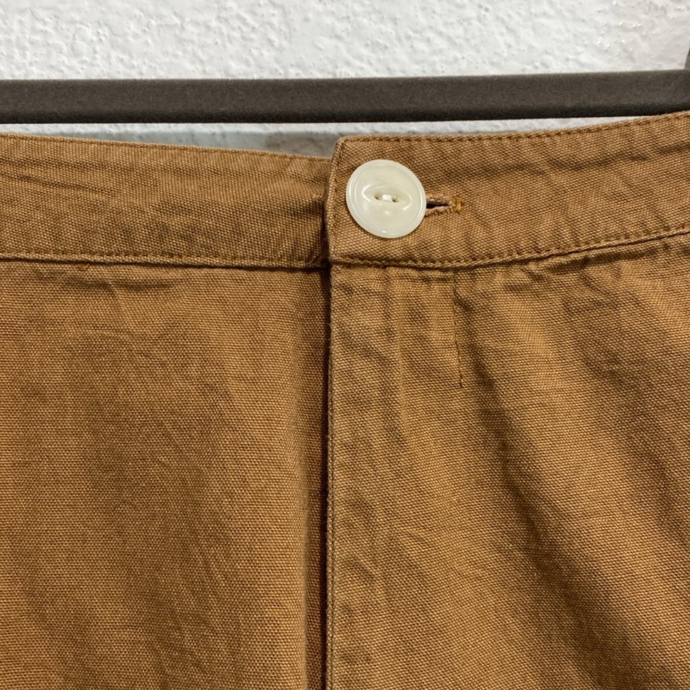 Together Segal The Faye Brown Textured Wide Leg Crop 100% Cotton Pants Sz S - Picture 3 of 6
